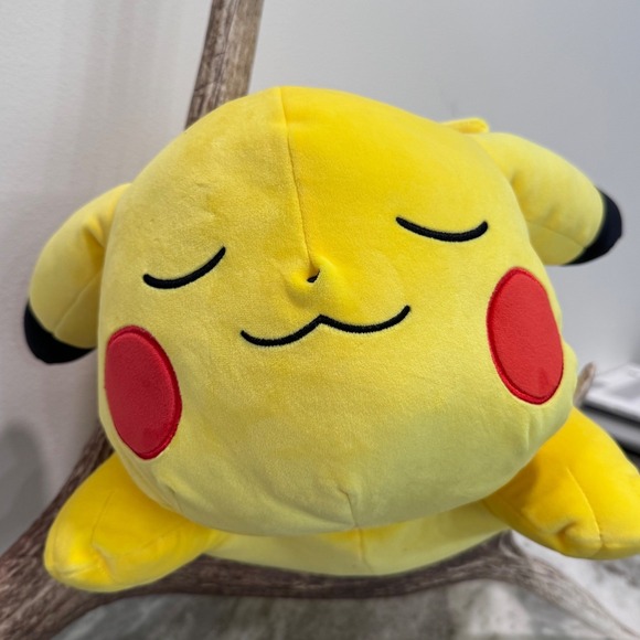 Pokémon Other - Pokemon Pikachu Sleeping Plush 18" Jazwares PKW4279 Yellow Stuffed Animal NWT